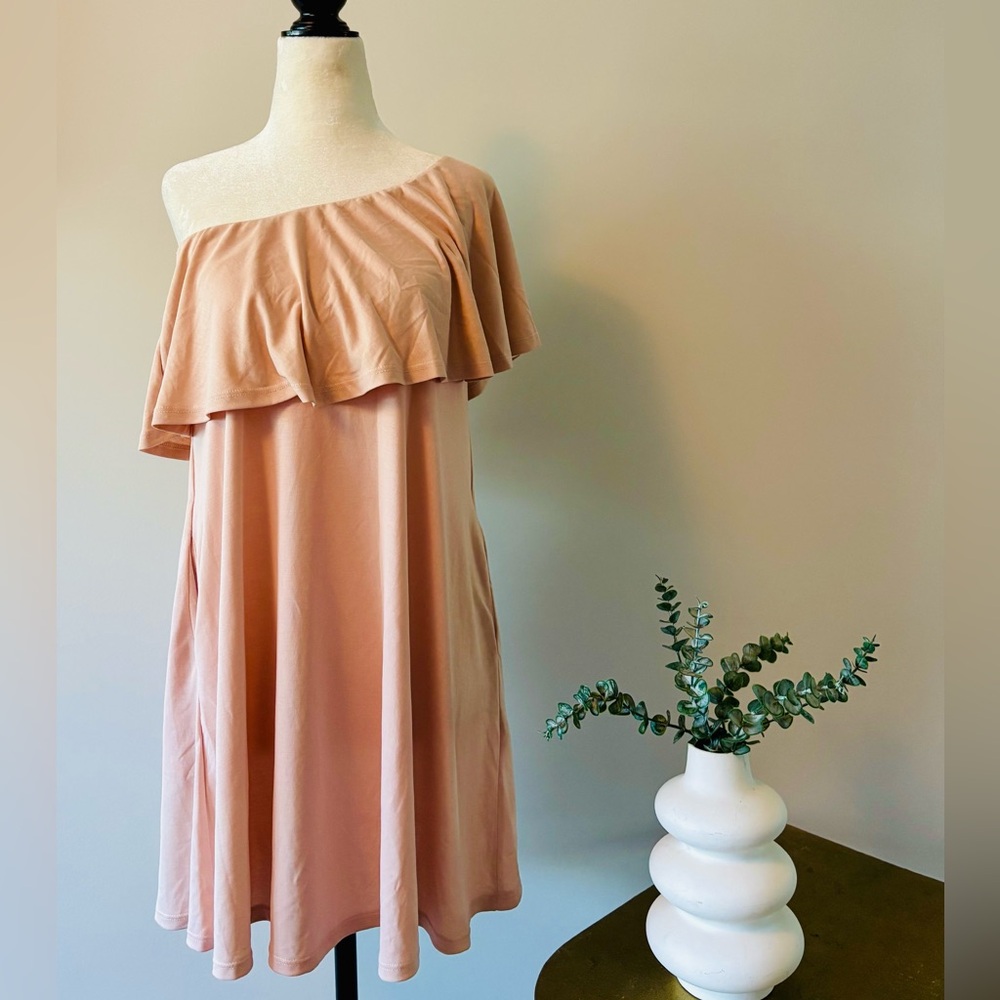 Nordstrom One Shoulder Pink Dress